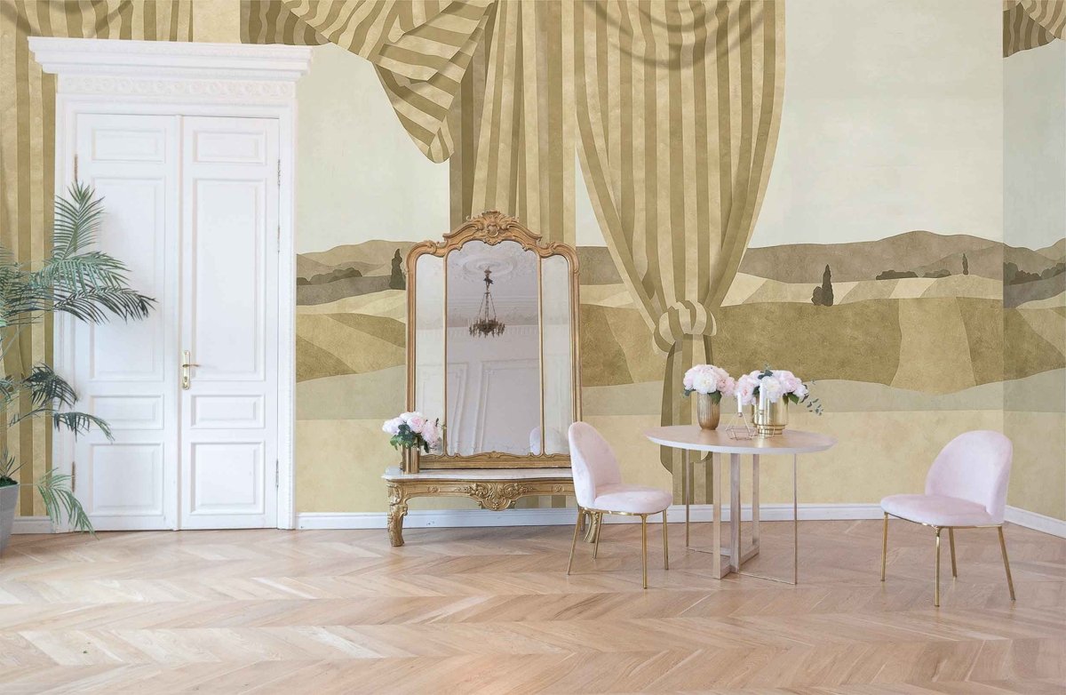 Coordonné Maximalism Drapé Ocher behang 9300081 - LAB COLOUR THE WORLD