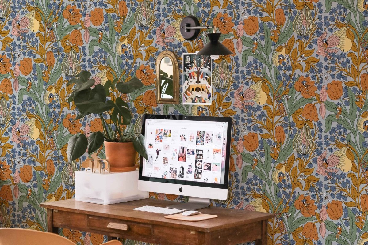 Coordonné Metamorphosis Neo - belle - epoque Blue behang 8800015 - LAB COLOUR THE WORLD