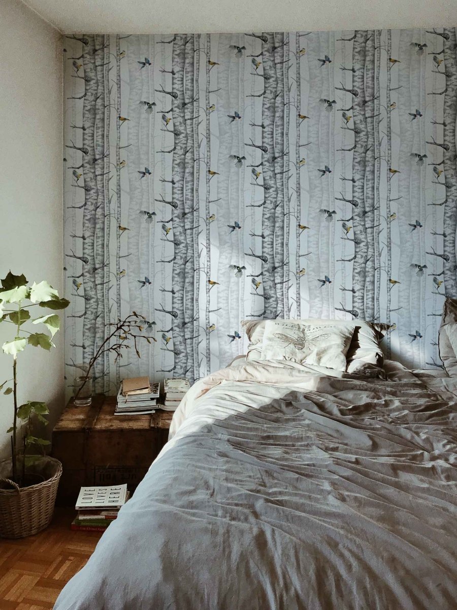 Coordonné Naturae Birch Trees behang 9500040 - LAB COLOUR THE WORLD