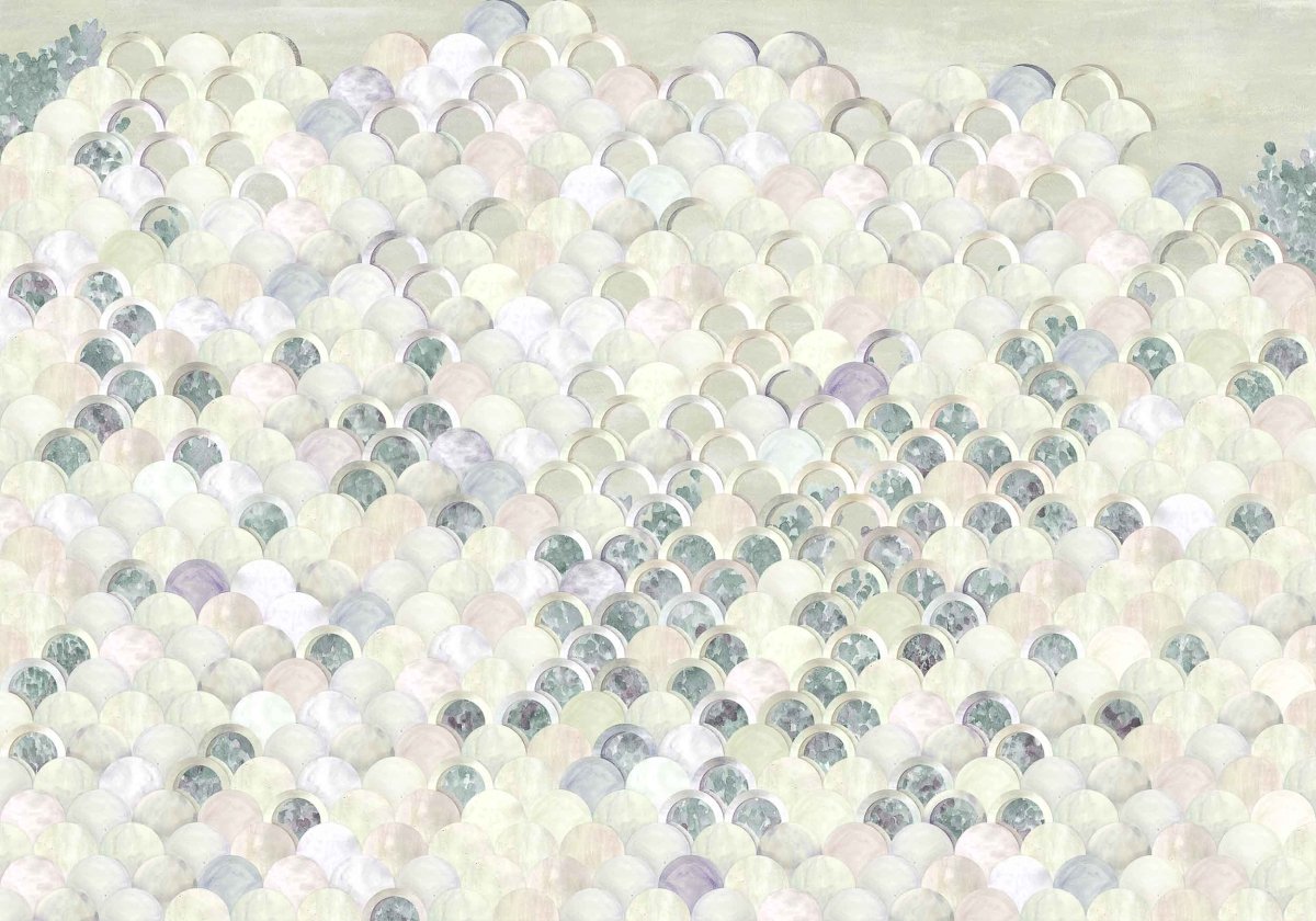 Coordonné Random Archist Acquarium Pistaccio behang 9000102 - LAB COLOUR THE WORLD