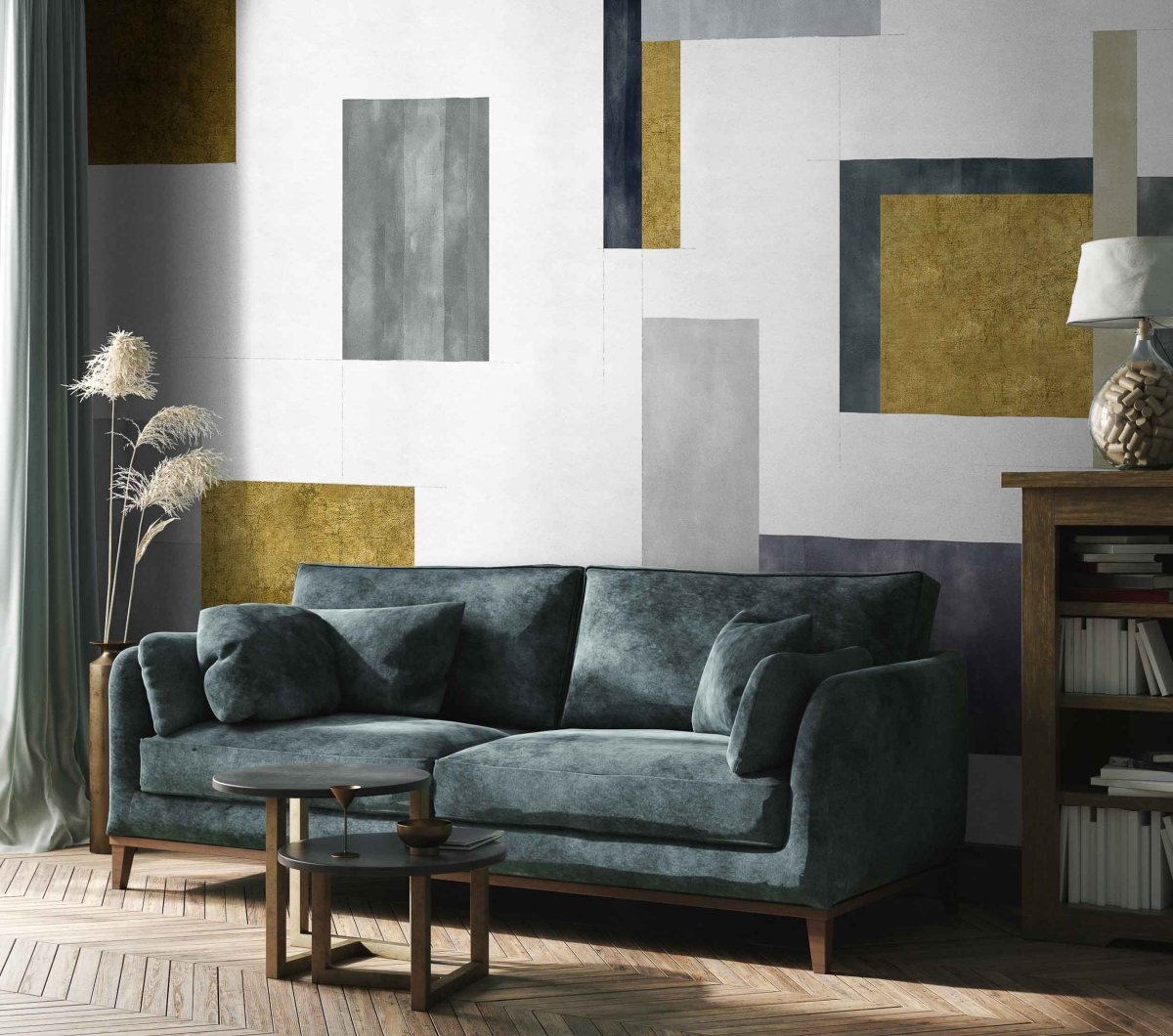 Coordonné Random Archist Color Study Gold behang 9000502 - LAB COLOUR THE WORLD