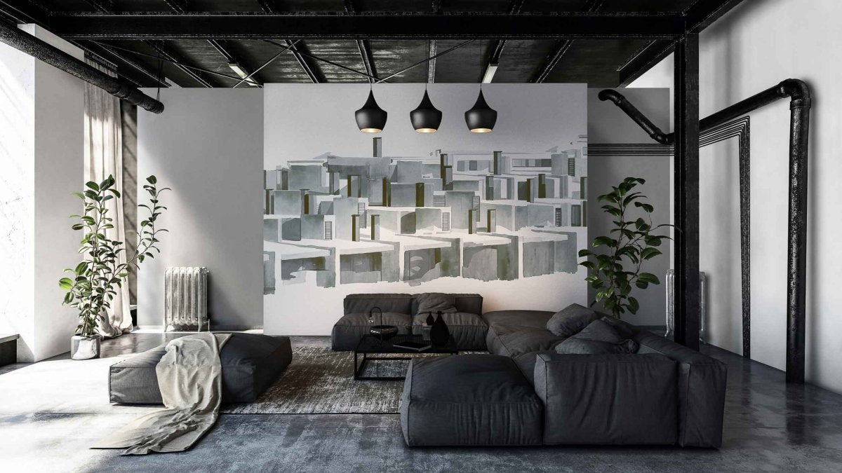 Coordonné Random Archist La maqueta Off behang 9000033 - LAB COLOUR THE WORLD