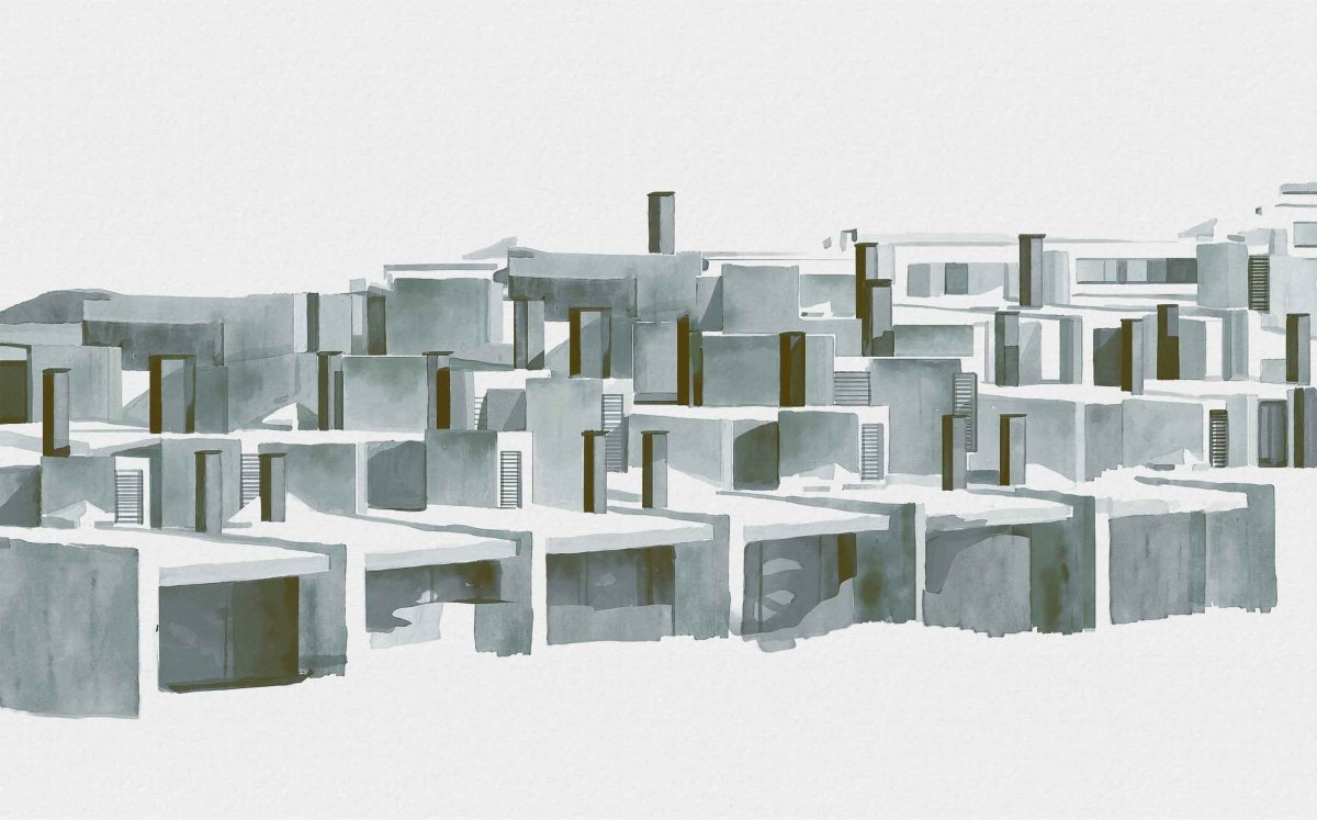 Coordonné Random Archist La maqueta Off behang 9000033 - LAB COLOUR THE WORLD