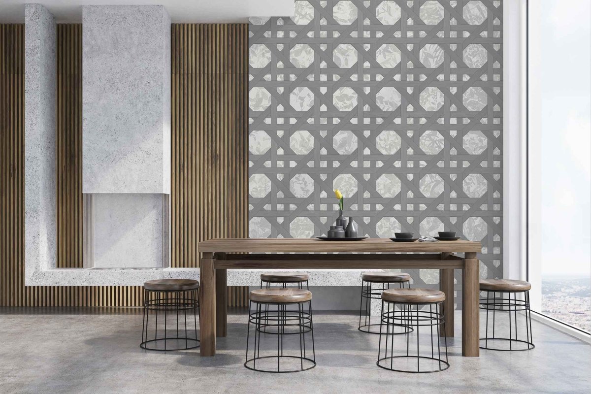Coordonné Random Archist Ratán Grey behang 9000303 - LAB COLOUR THE WORLD