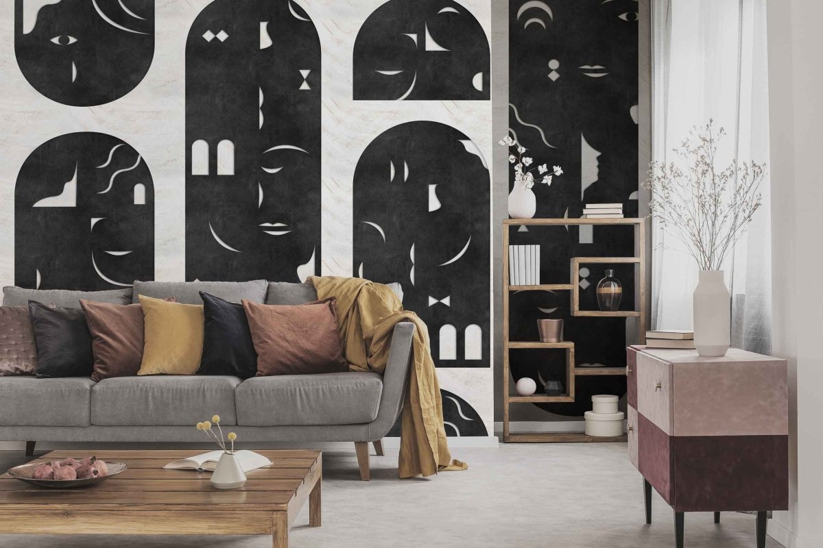 Coordonné Random Archist Rostros behang 9000021 - LAB COLOUR THE WORLD