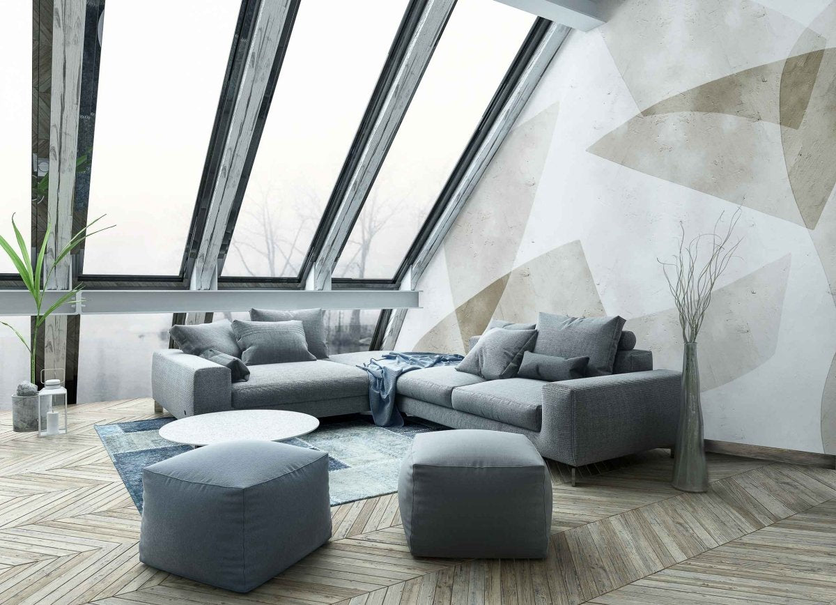 Coordonné Random Archist Shapes Sand behang 9000202 - LAB COLOUR THE WORLD