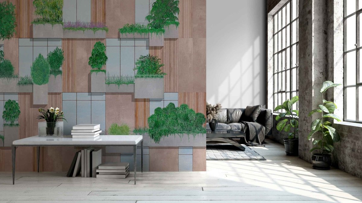 Coordonné Random Archist Vertical Forest Nude behang 9000063 - LAB COLOUR THE WORLD