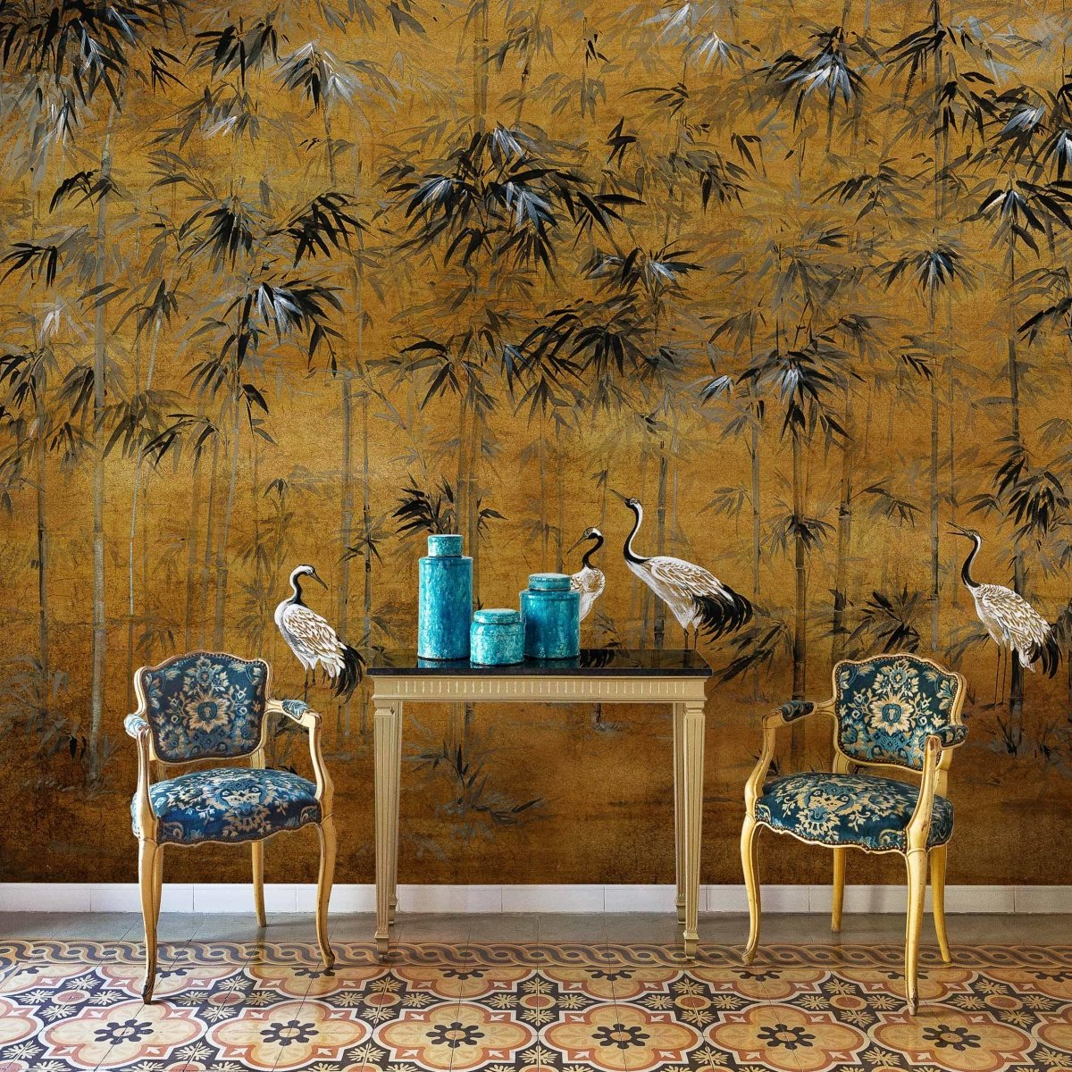 Coordonné Random Chinoiseries Garzas Chai behang 7900005 - LAB COLOUR THE WORLD