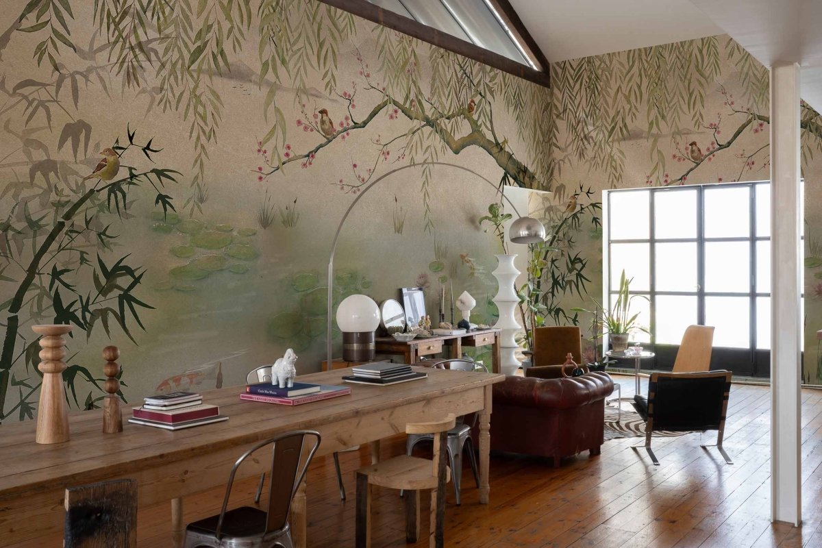 Coordonné Random Chinoiseries Lotus Aloe behang 7900040 - LAB COLOUR THE WORLD