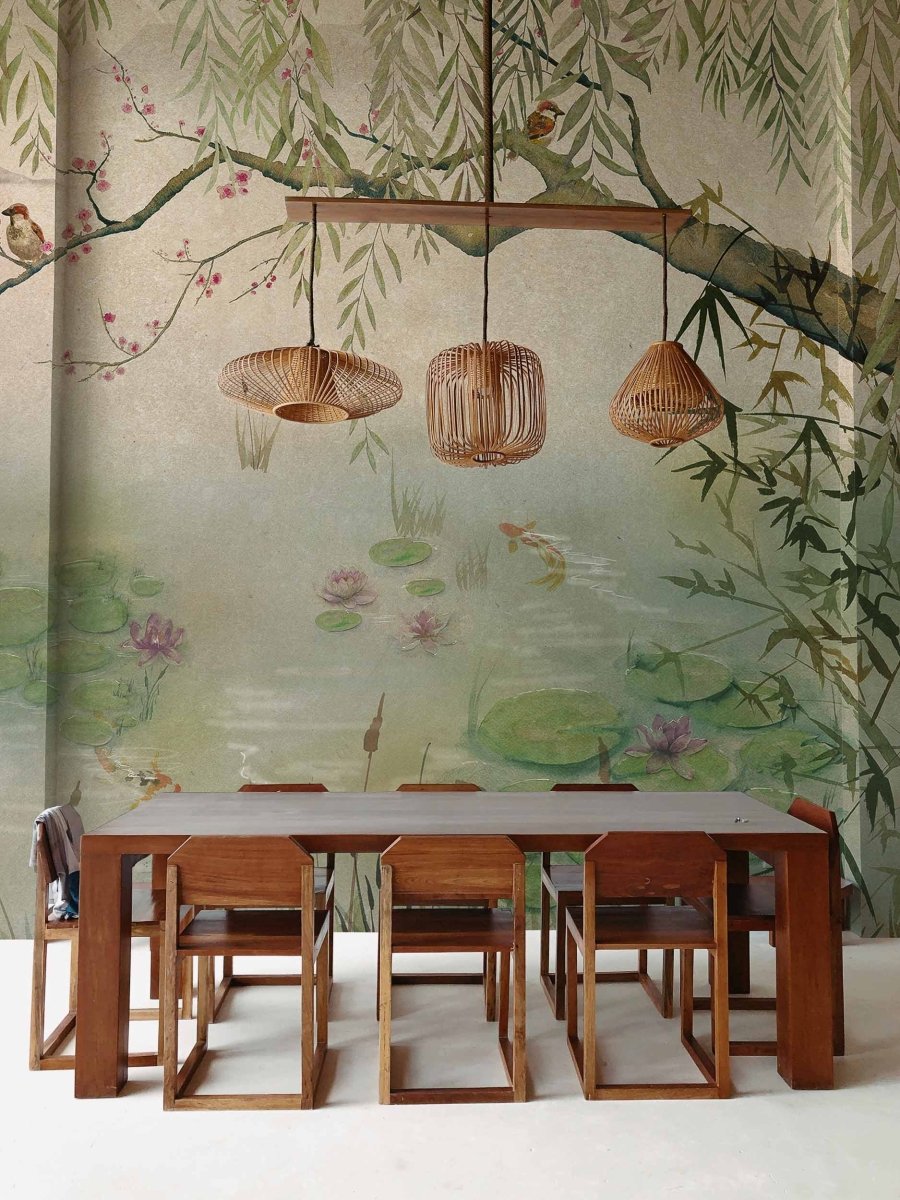 Coordonné Random Chinoiseries Lotus Aloe behang 7900040 - LAB COLOUR THE WORLD