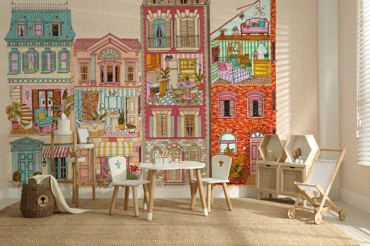 Coordonné Random Kids Dolls´house Cream behang 9700120 - LAB COLOUR THE WORLD