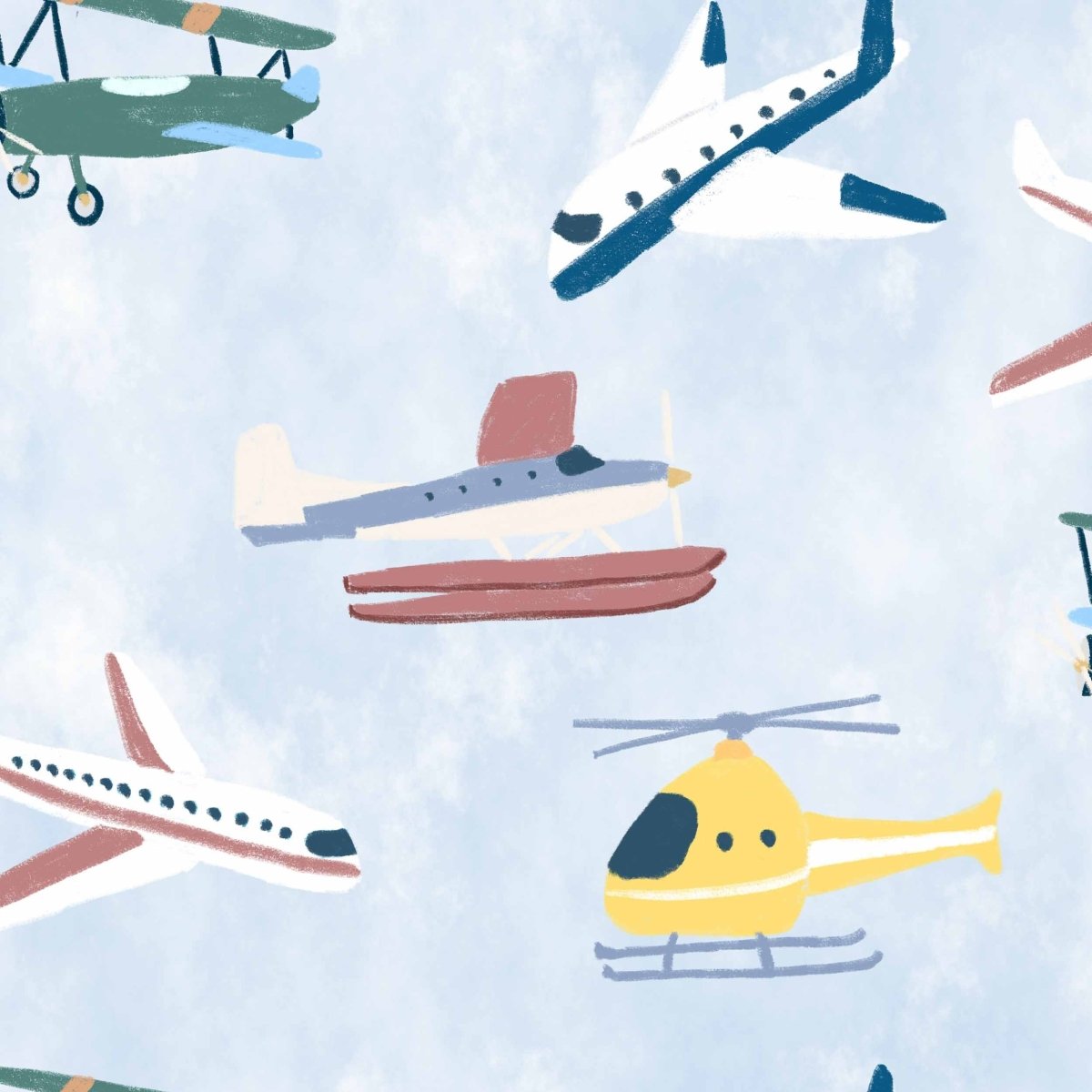 Coordonné Random Kids Draft planes behang 9700170 - LAB COLOUR THE WORLD