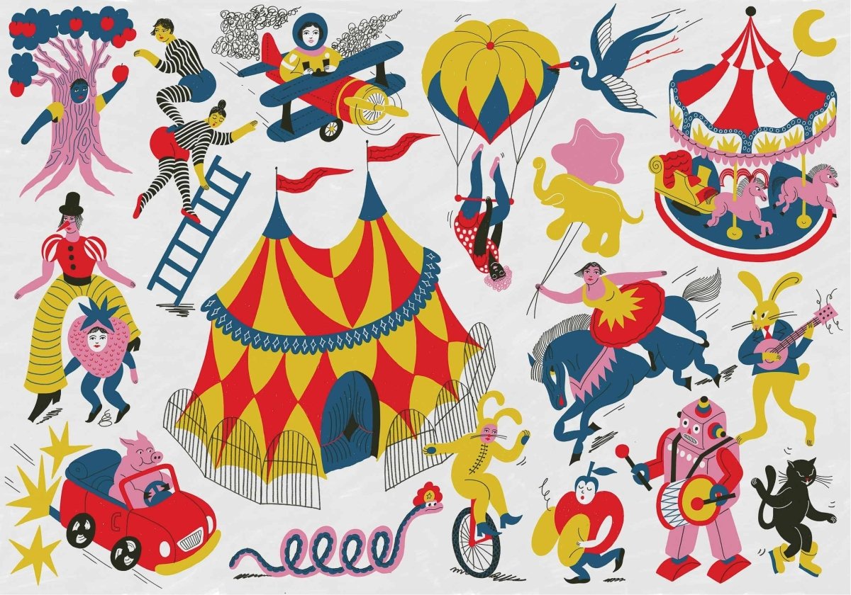 Coordonné Random Kids Magic Circus Wild behang 9700110 - LAB COLOUR THE WORLD