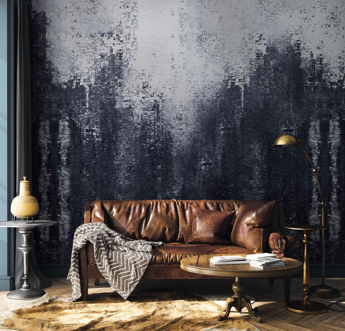 Coordonné Random Metallics Gustave Silver behang 9600301 - LAB COLOUR THE WORLD