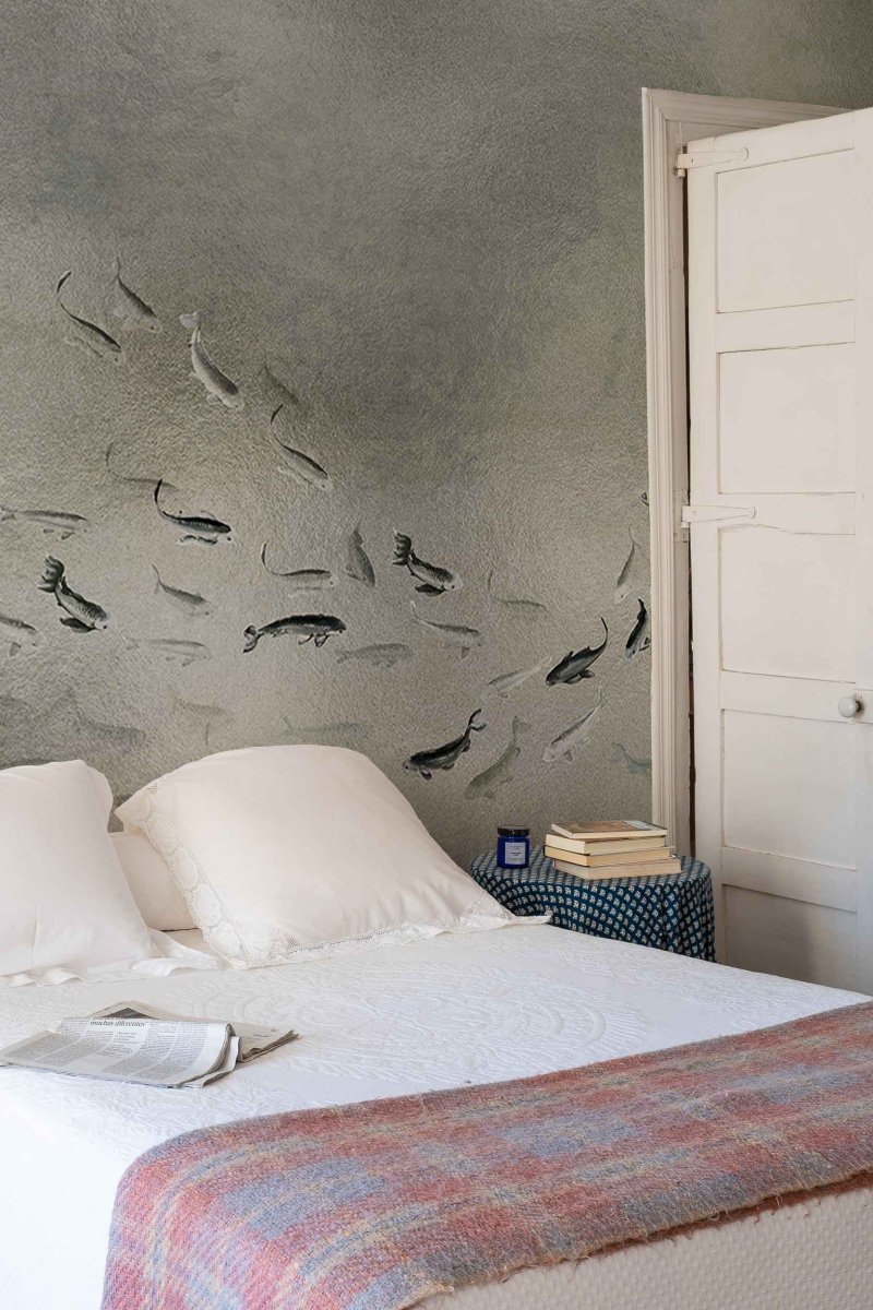 Coordonné Random Metallics Koi Silver behang 9600061 - LAB COLOUR THE WORLD