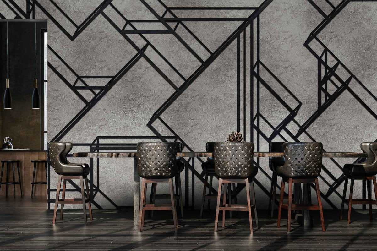 Coordonné Random Metallics LGeometric Silver behang 9600401 - LAB COLOUR THE WORLD
