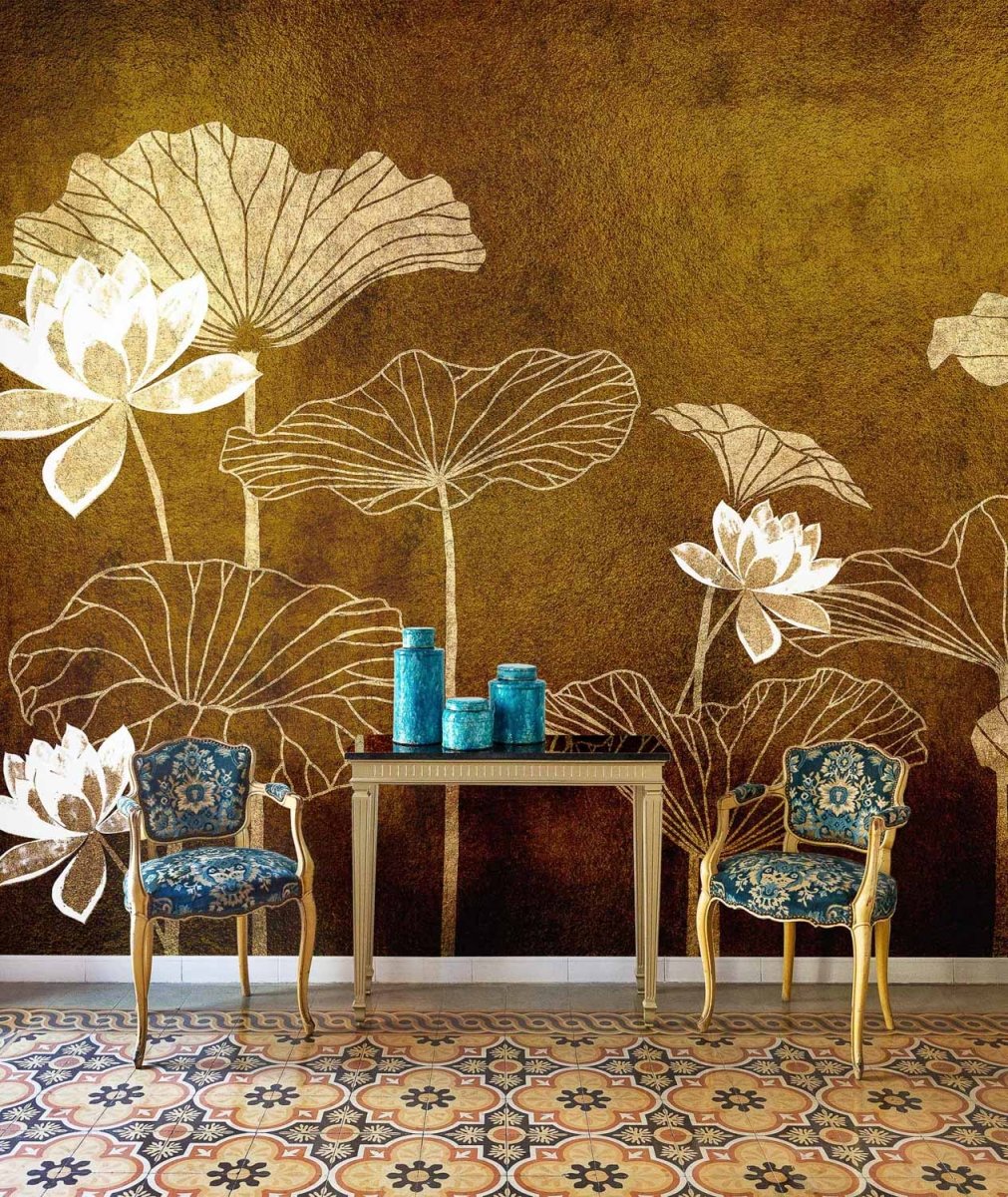 Coordonné Random Metallics Nympha Gold behang 9602000 - LAB COLOUR THE WORLD