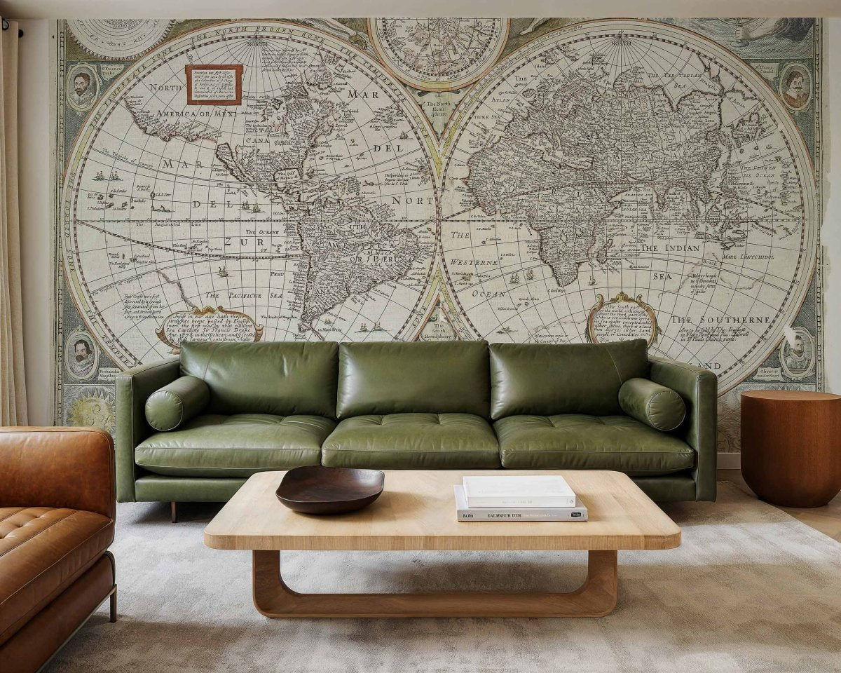 Coordonné Random Papers Historical map behang 6500101 - LAB COLOUR THE WORLD