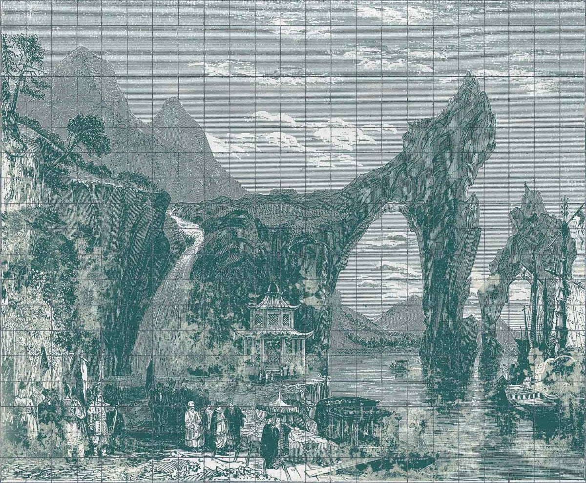 Coordonné Random Papers II Illustration Tiles behang 6800608 - LAB COLOUR THE WORLD
