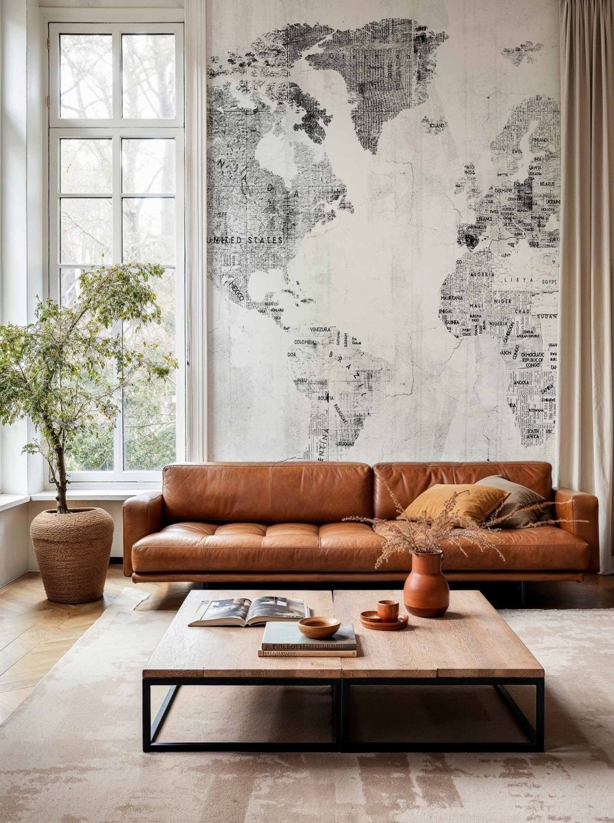 Coordonné Random Papers Newspaper map behang 6500107 - LAB COLOUR THE WORLD