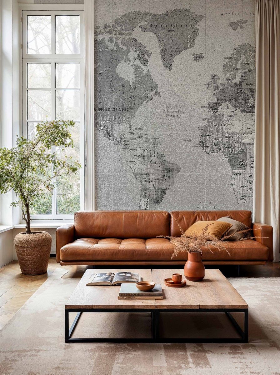 Coordonné Random Papers Newspaper map behang 6500108 - LAB COLOUR THE WORLD