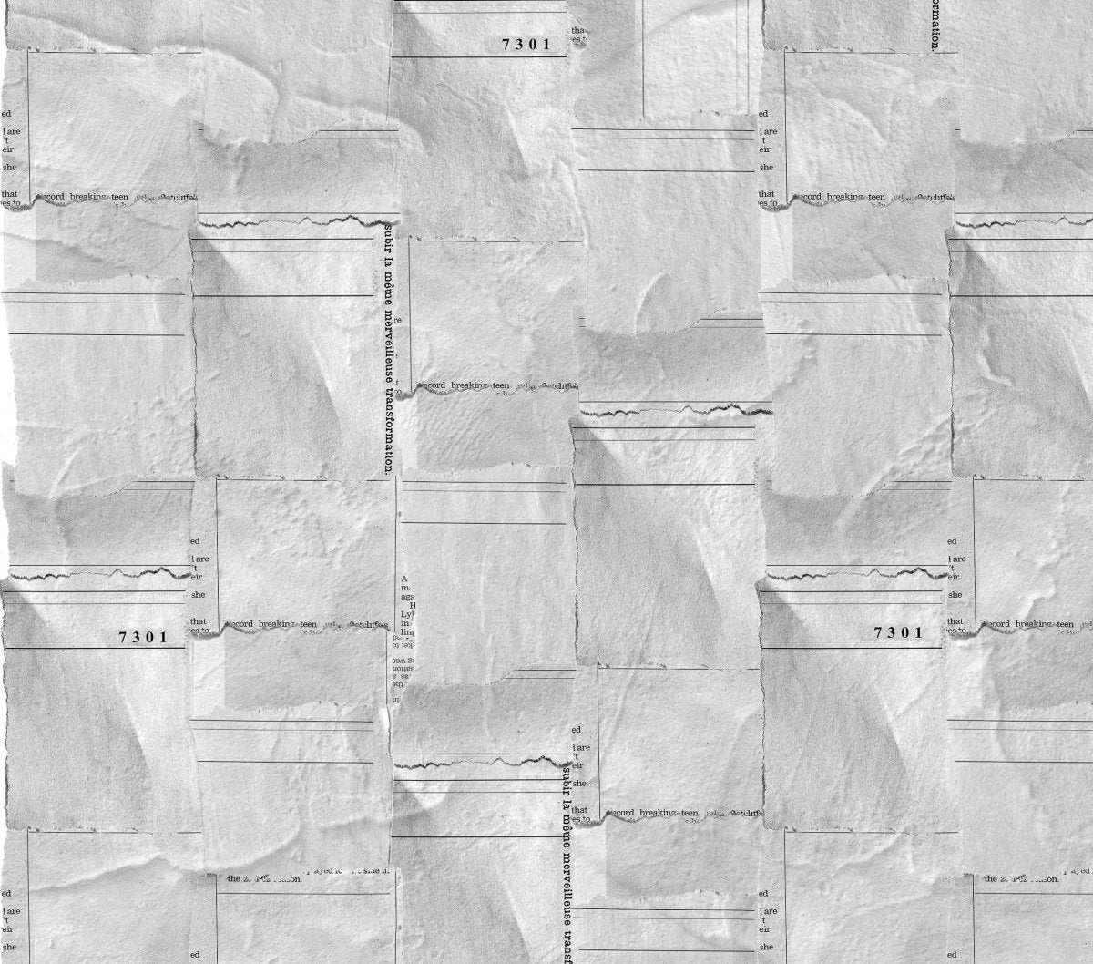 Coordonné Random Papers Newspaper pieces behang 6500504 - LAB COLOUR THE WORLD