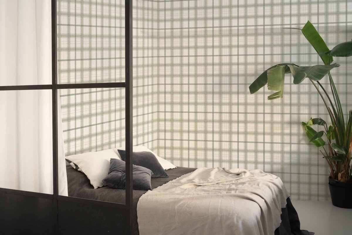 Coordonné Stripes & Checks Check 11,5 Matcha behang A00764 - LAB COLOUR THE WORLD