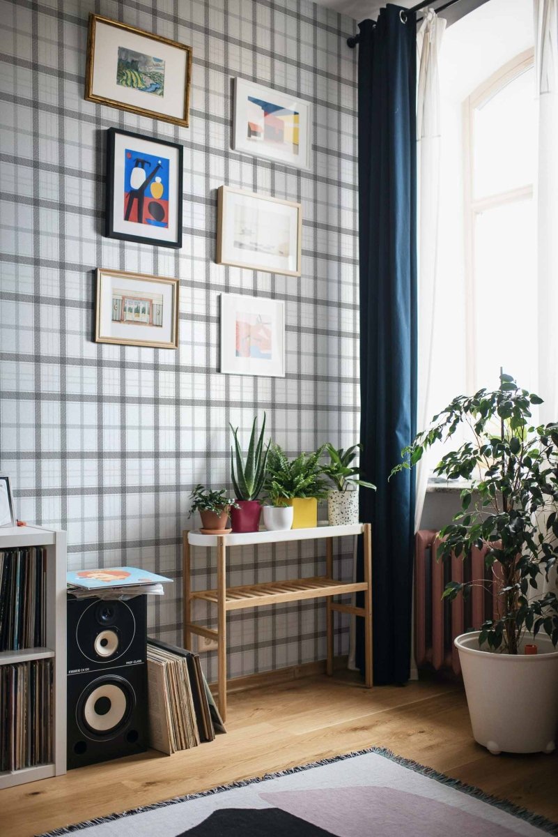 Coordonné Stripes & Checks Check 11,5 Tinta behang A00769 - LAB COLOUR THE WORLD