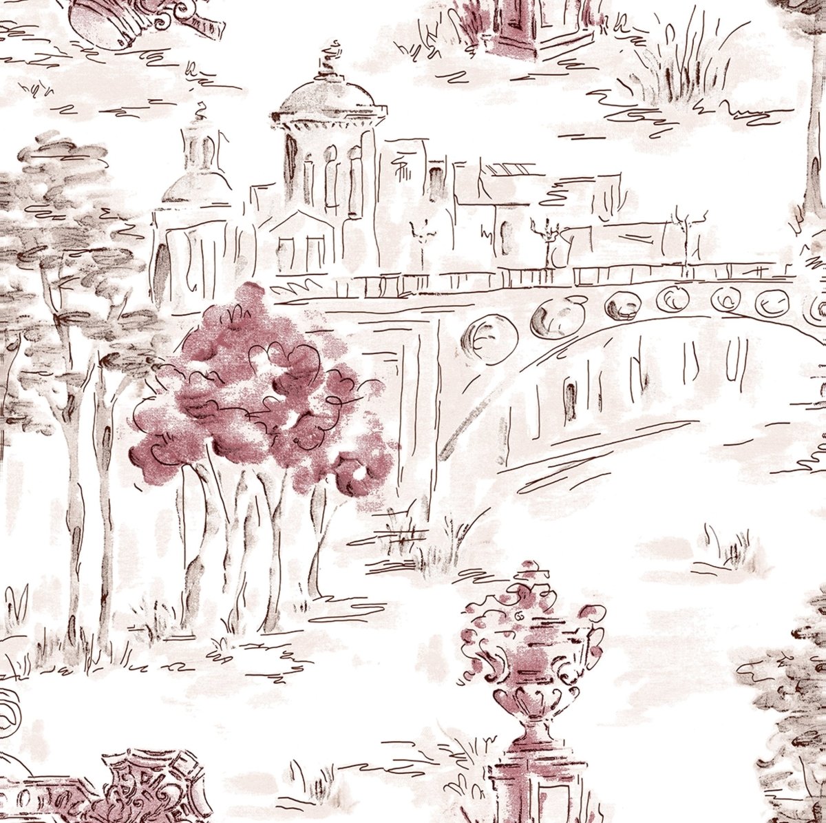 Coordonné Toscana, Ybarra & Serret for Coordonné Paisaje behang YSP0014 - LAB COLOUR THE WORLD