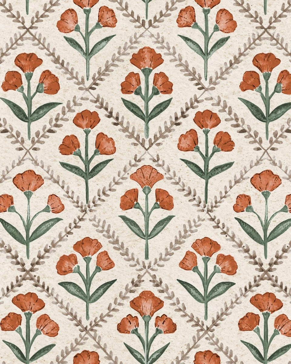 Coordonné Victorian Poppy behang B00323 - LAB COLOUR THE WORLD