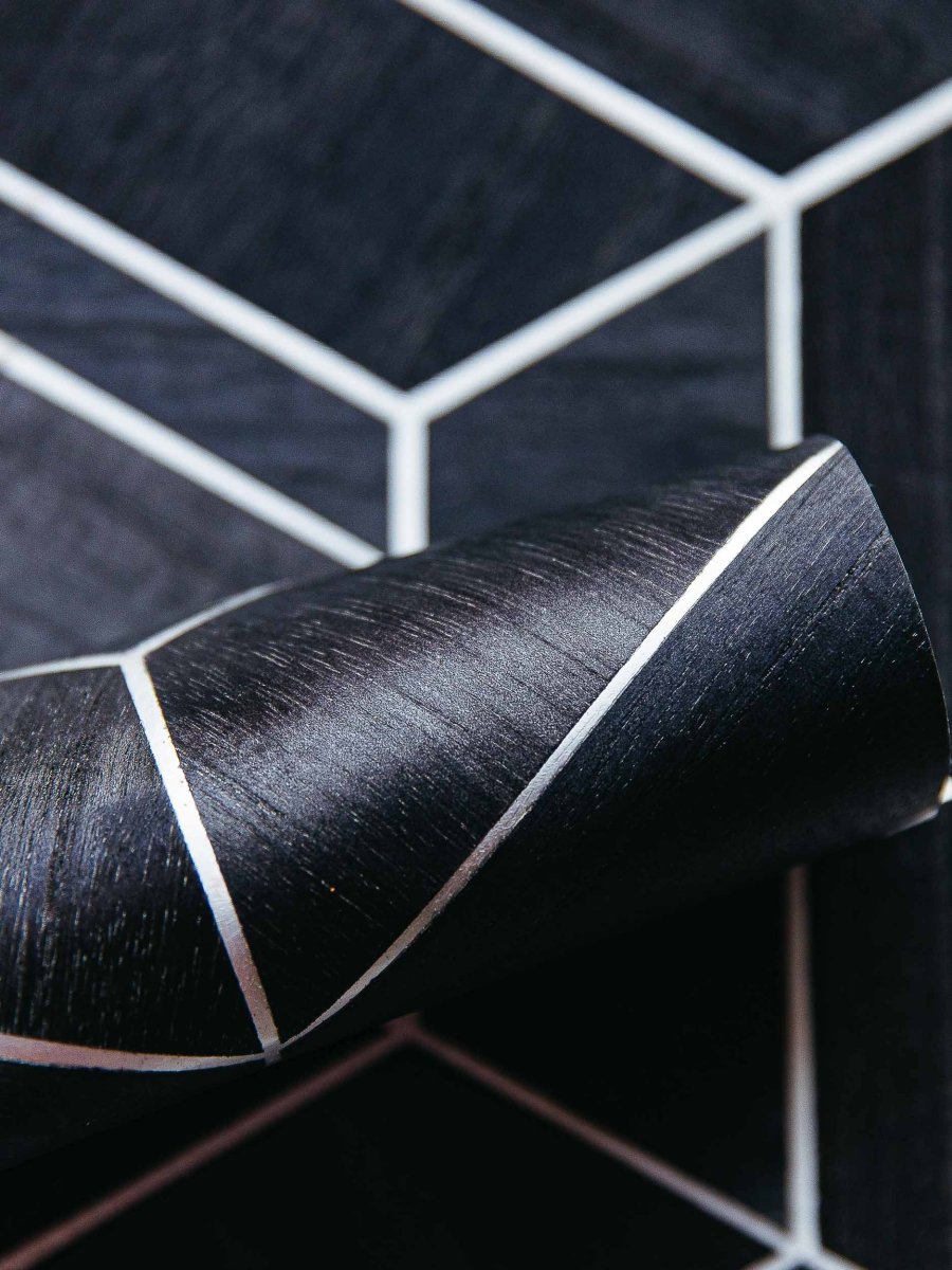 Coordonné Woodcraft Hexagon Coal behang A00445 - LAB COLOUR THE WORLD