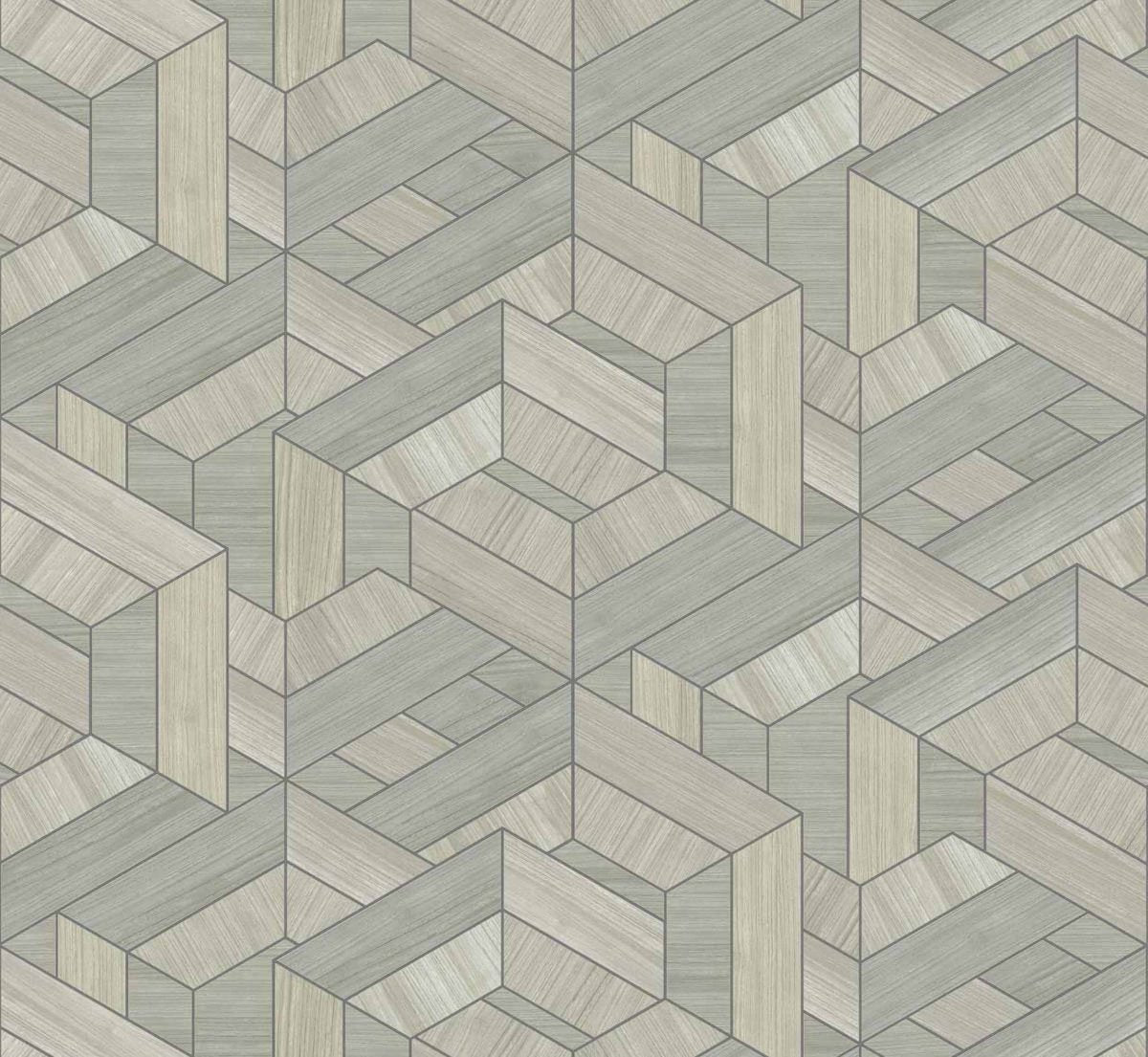 Coordonné Woodcraft Hexagon Pearl behang A00451 - LAB COLOUR THE WORLD