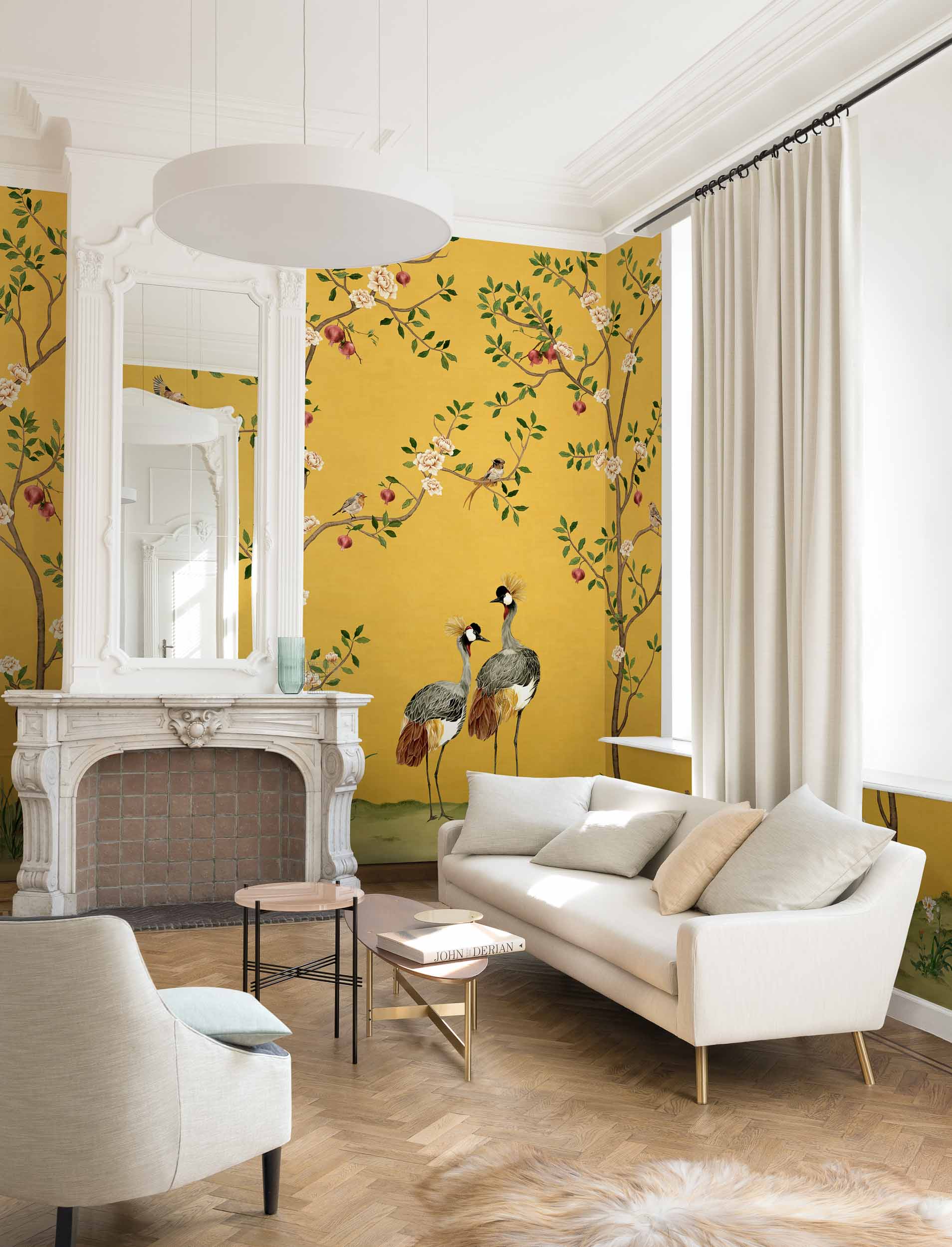 Coordonné Forbidden City Crowned Crane behang B00162 sfeer afbeelding 1