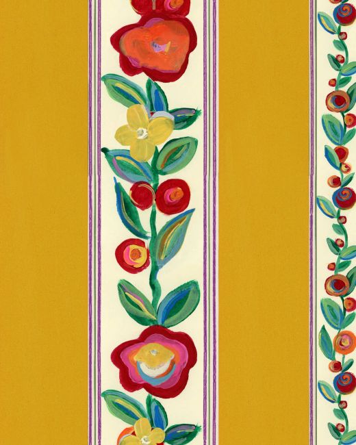 Mind The Gap Dainty Flowering Golden Behang