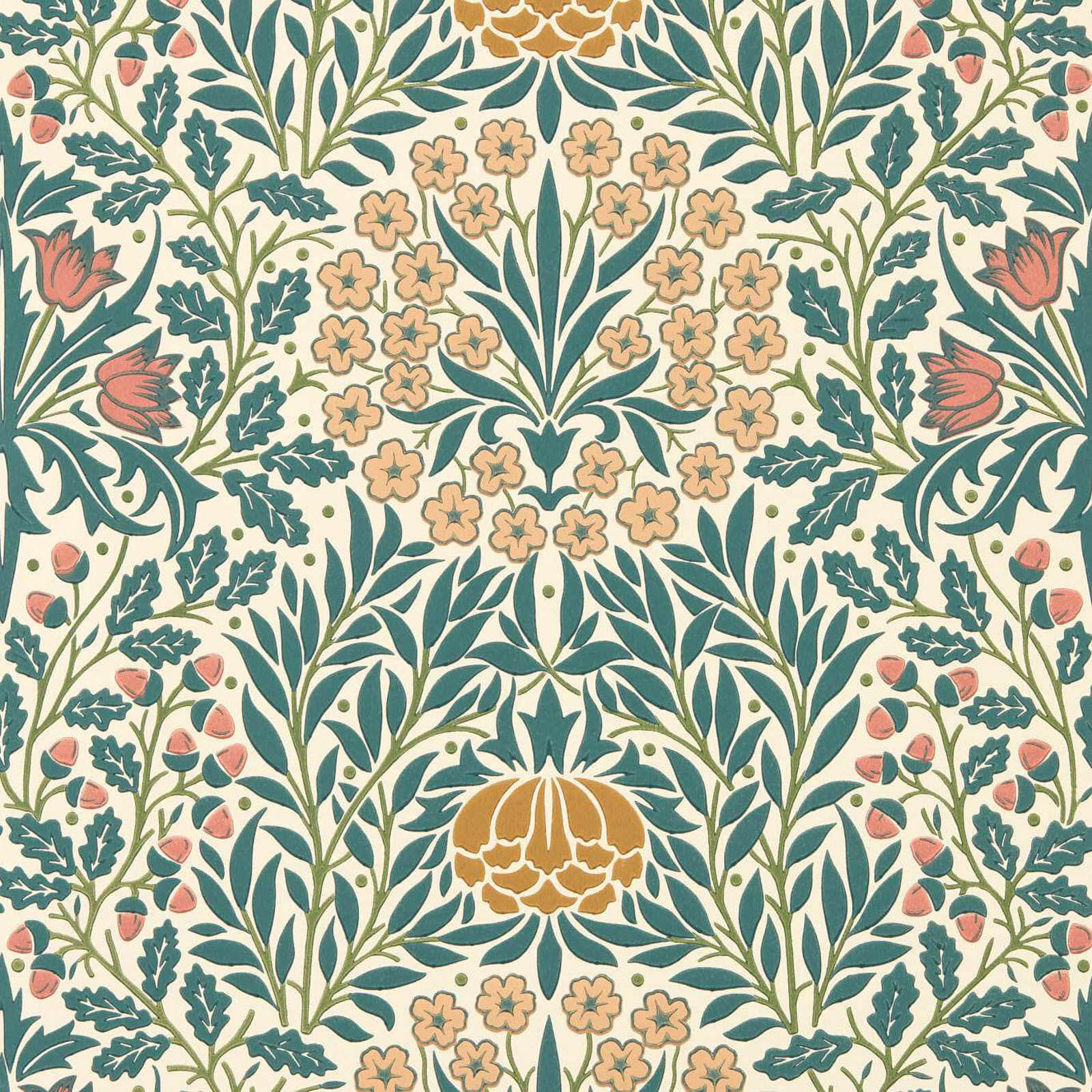 Morris & Co. Daisy & Oak Behang 217586 - LAB COLOUR THE WORLD