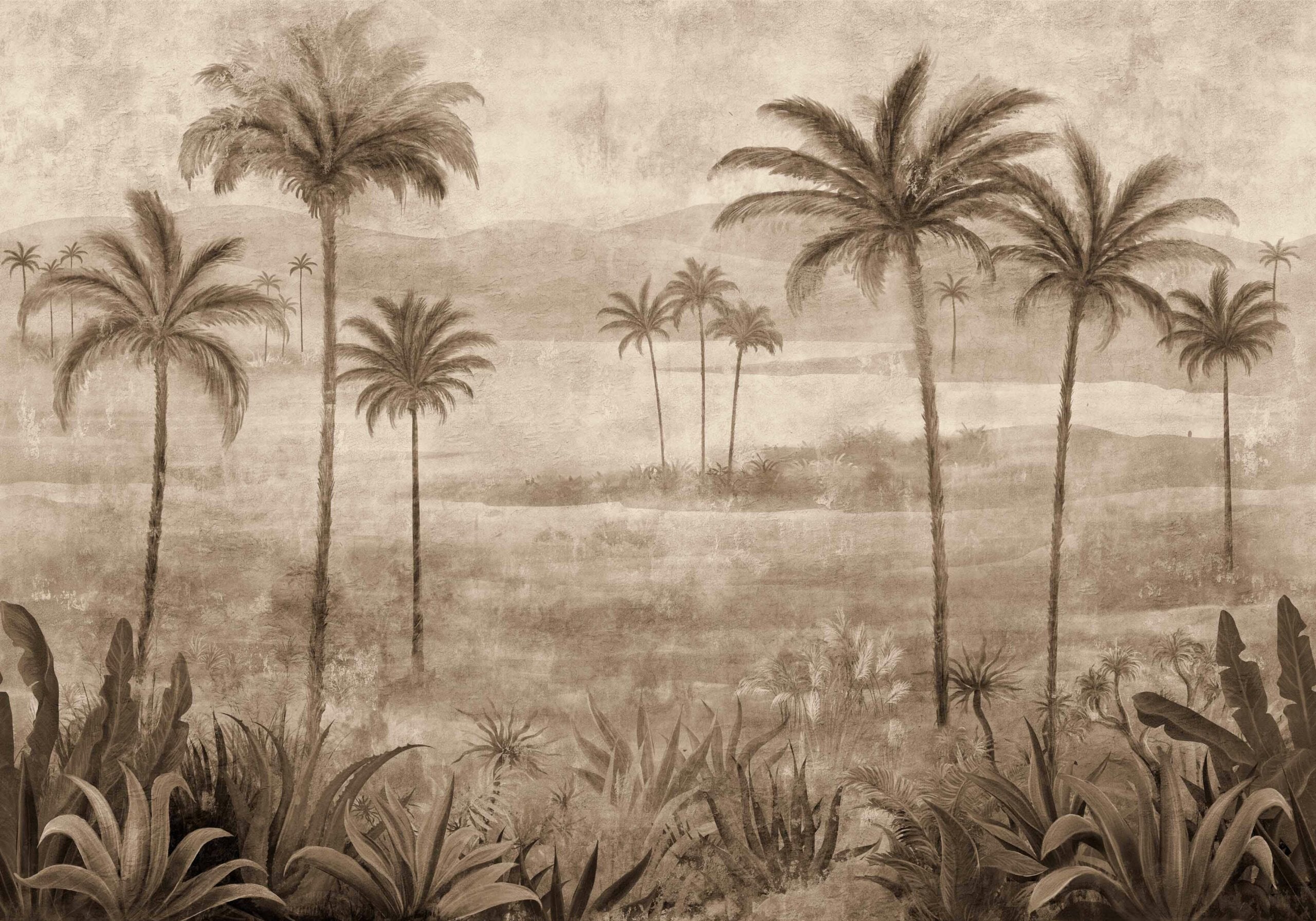 Coordonné Berber Draa Palms behang B00455 behang afbeelding 1