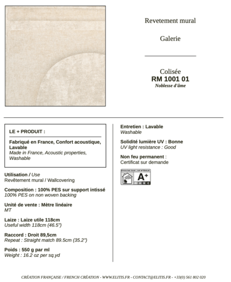 ÉLITIS Colisée Behang RM 1001 01 - LAB COLOUR THE WORLD