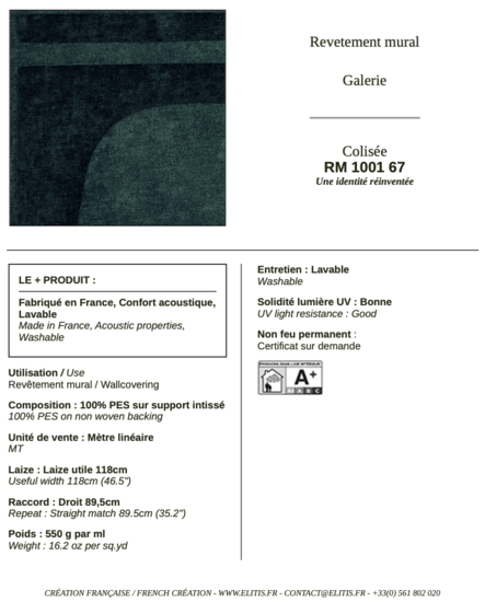 ÉLITIS Colisée Behang RM 1001 67 - LAB COLOUR THE WORLD
