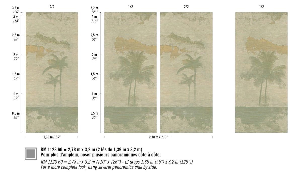 ÉLITIS Écume Palmeraie Behang RM 1123 60 - LAB COLOUR THE WORLD