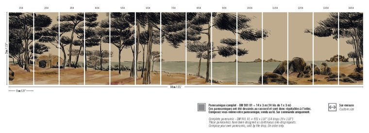 ÉLITIS Hors Saison Behangpaneel DM 901 01 - LAB COLOUR THE WORLD