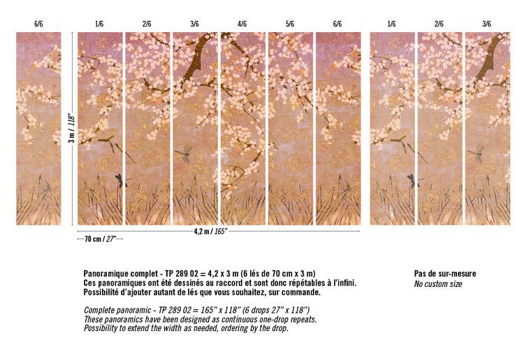 ÉLITIS Les Cerisiers Sauvages Behangpaneel TP 289 02 - LAB COLOUR THE WORLD