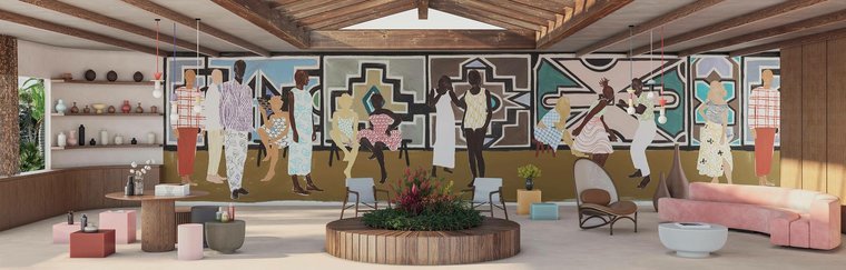 ÉLITIS Ndebele Behangpaneel DM 904 01 - LAB COLOUR THE WORLD