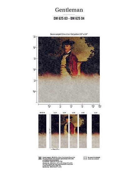 ÉLITIS The Gentleman Behangpaneel aanvullende rol DM 625 04 - LAB COLOUR THE WORLD