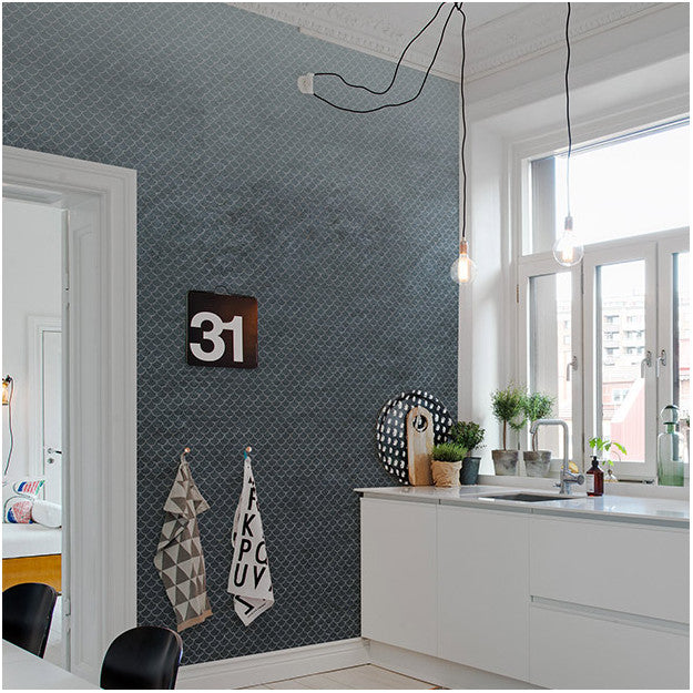 Les Dominotiers Fish Scales Behang DOM 8-4