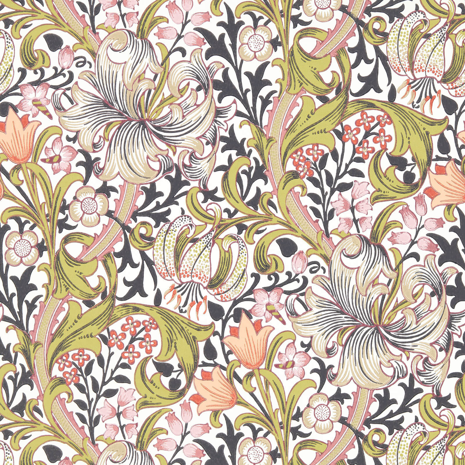 Morris & Co. Golden Lily Behang 510015 - LAB COLOUR THE WORLD
