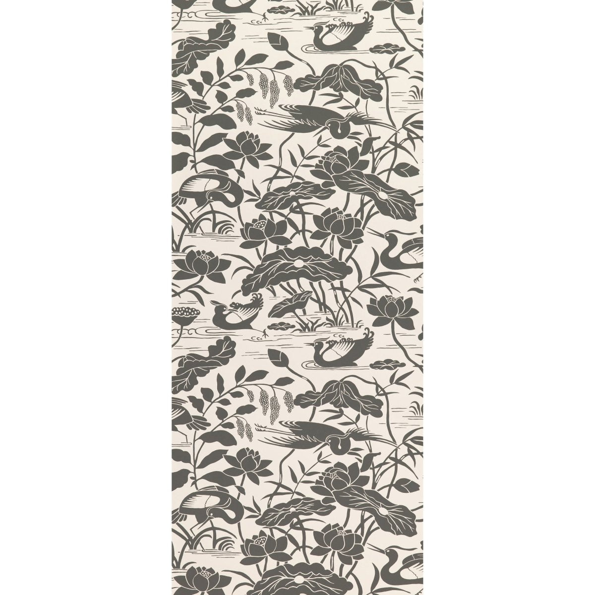 GP & J Baker Heron & Lotus Flower Behang BW45089/1 - LAB COLOUR THE WORLD