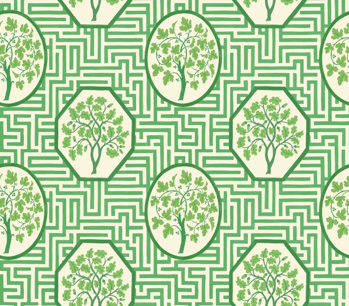 GP & J Baker Royal Maze Behang BW45148/1 - LAB COLOUR THE WORLD