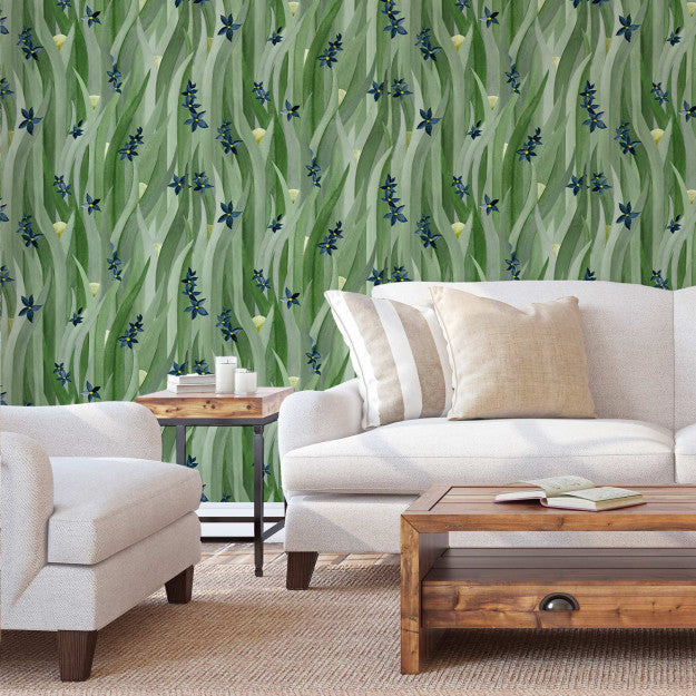 Les Dominotiers Grass Waves Behang AFDC212