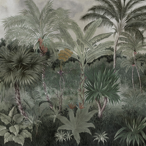 Les Dominotiers Hanalei Patina Green Behang DOM 500