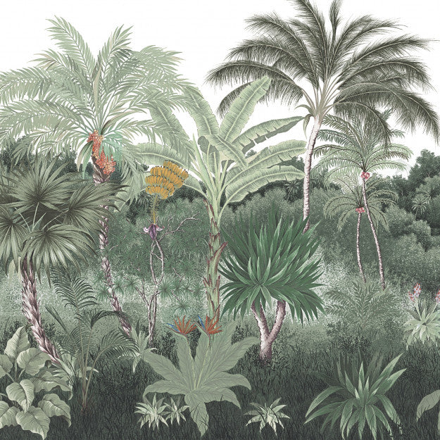 Les Dominotiers Hanalei Green Behang DOM 501